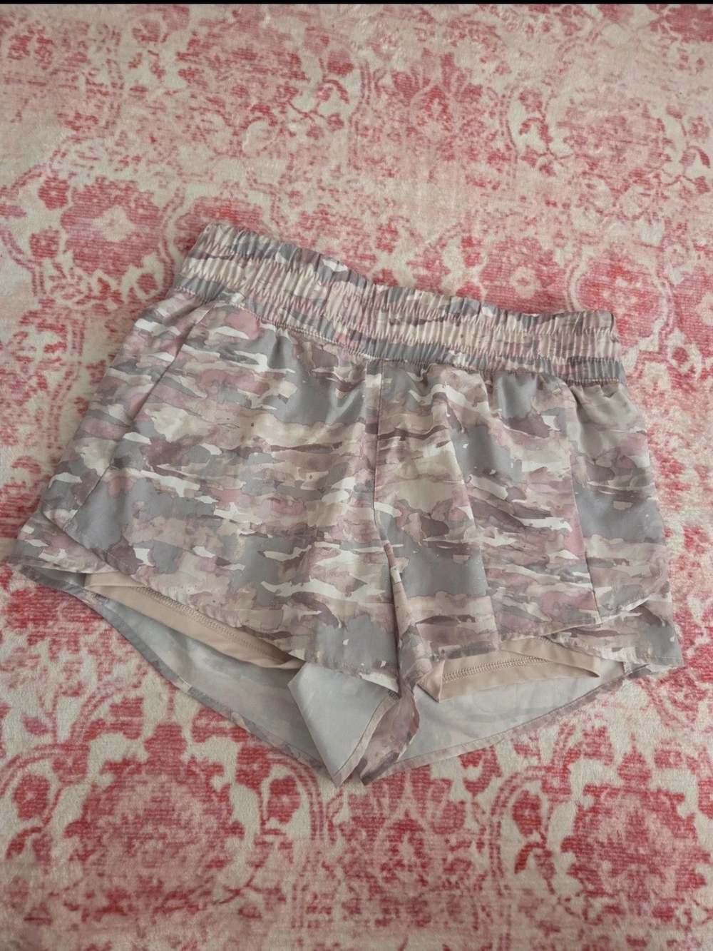Women’s Camo Elastic-Waist Running Shorts